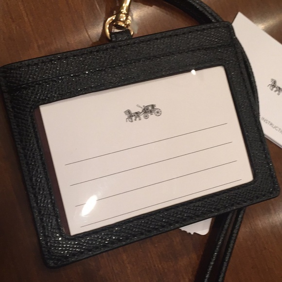 Coach leather ID badge lanyard - Picture 6 of 7